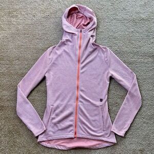 Burton Durable Goods Striped Full Zip Hoodie Jacket, Thumb Holes, Women's Small